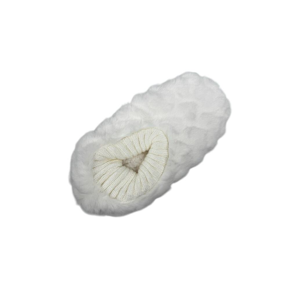 Northeast Outfitters Cozy Cabin Girls' Fur Heart Slippers Cream Small
